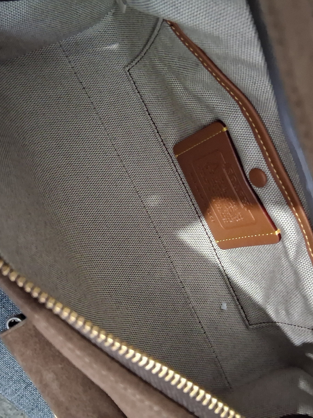 Coach Brown Suede Mini Haversack - Picture 4 of 6